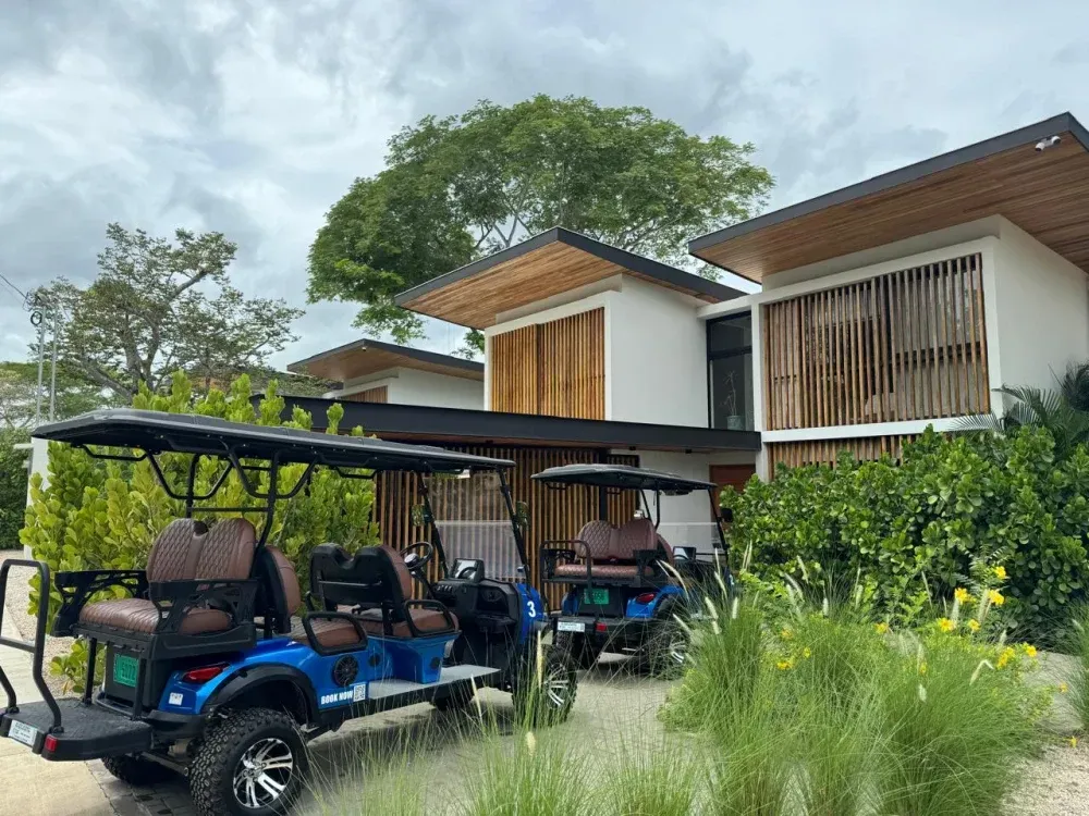 Two Go Grande golf carts delivered to the same villa in Playa Grande